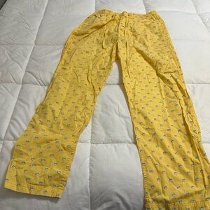 Southern Tide Yellow Pajama Pants with fish
